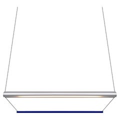 Contemporary Chandelier / Pendant Lamp 'Tier 1', 100, Silver and Sapphire by AND