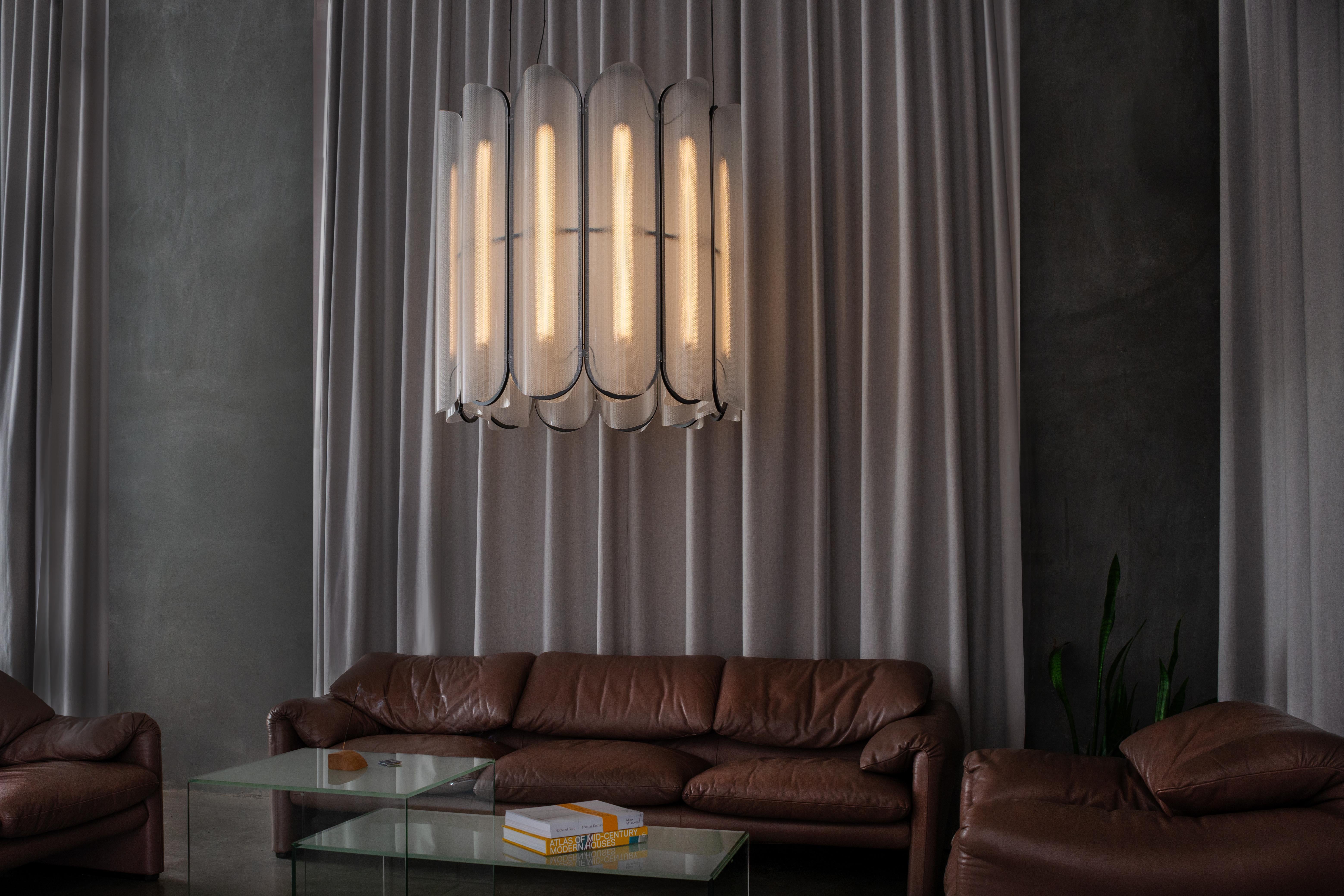 Organique Lustre / Suspension Contemporary 'Vale 12-P', Silica by AND en vente