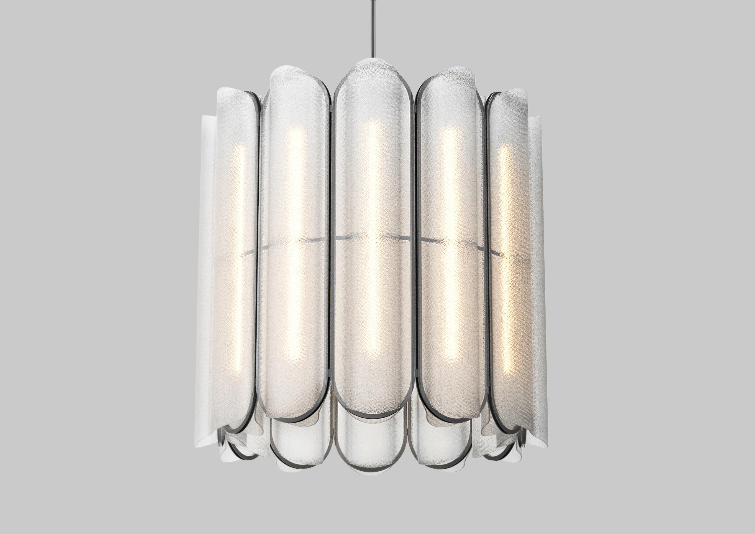 Lustre / Suspension Contemporary 'Vale 12-P', Silica by AND en vente 1