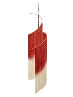 Contemporary Chandelier 'Rey I' Scarlet/Cream Threads by Ann Demeulemeester