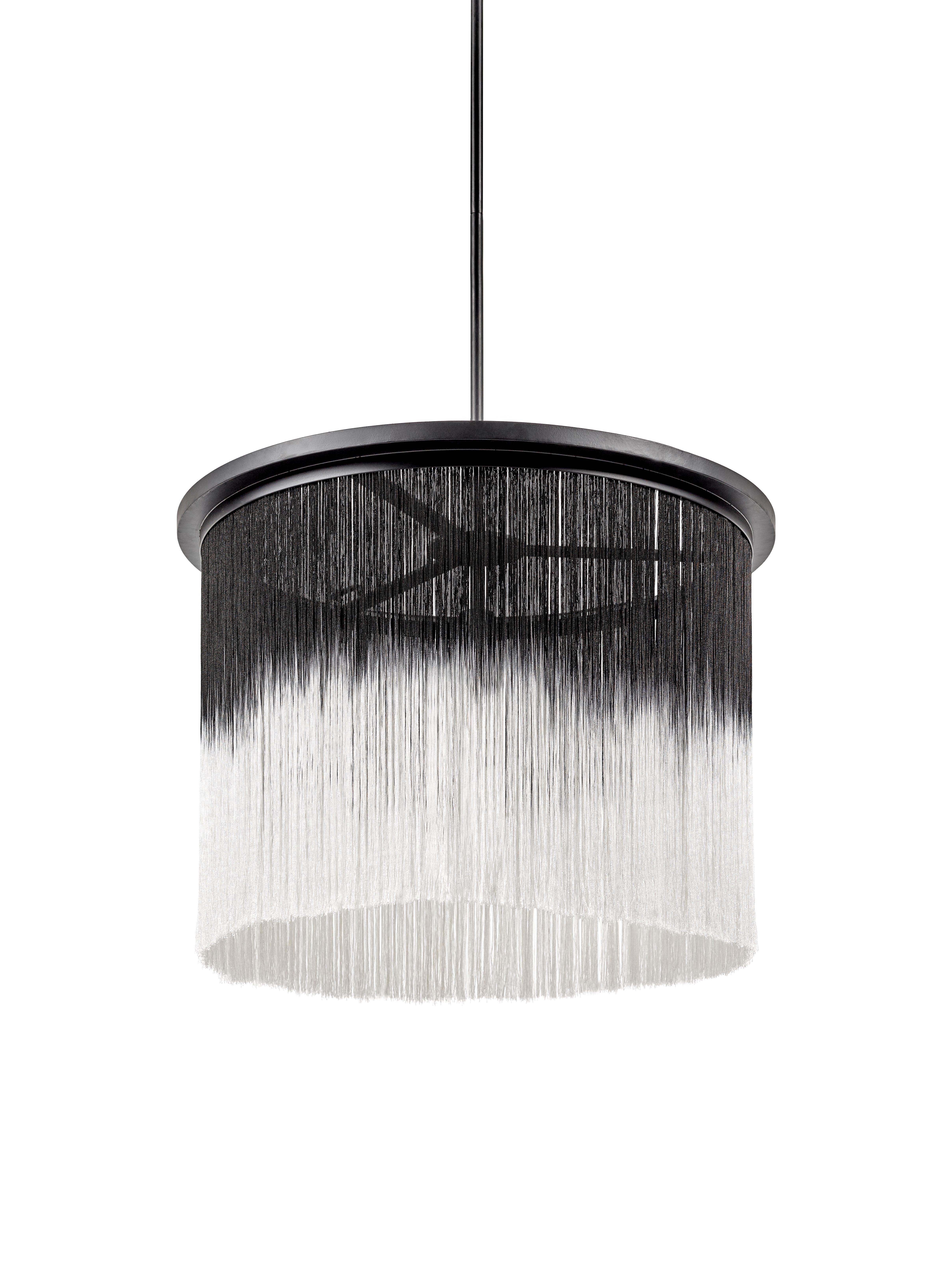 Organic Modern Contemporary Chandelier 'Wong' Black Threads by Ann Demeulemeester For Sale