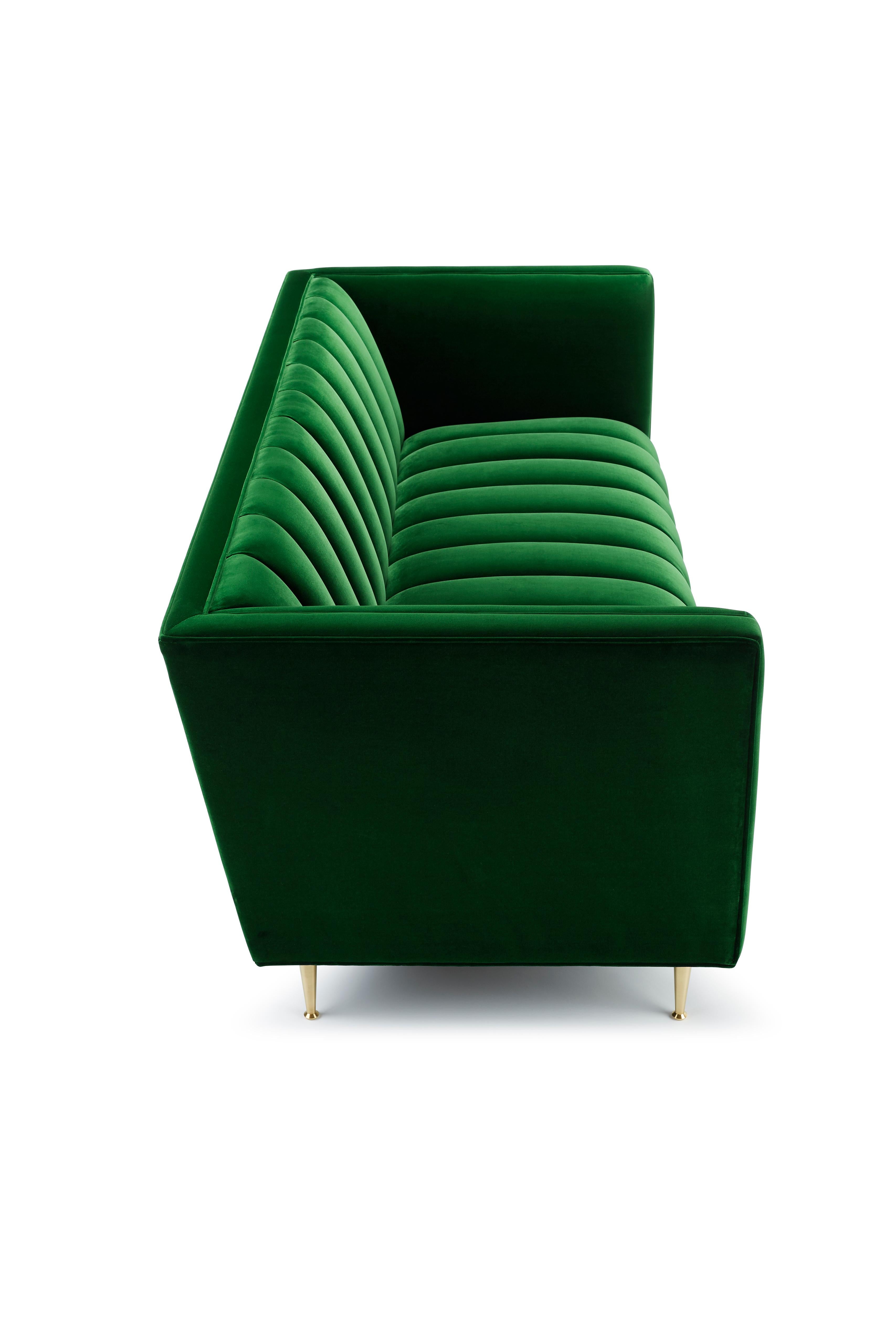 The Award winning Fleure Signature Edition is our latest revival of the award winning Fleure 3 Seater Sofa, reimagined in this premium cotton velvet upholstery.

This signature piece oozes luxury, with perfectly formed channeling on both seat and