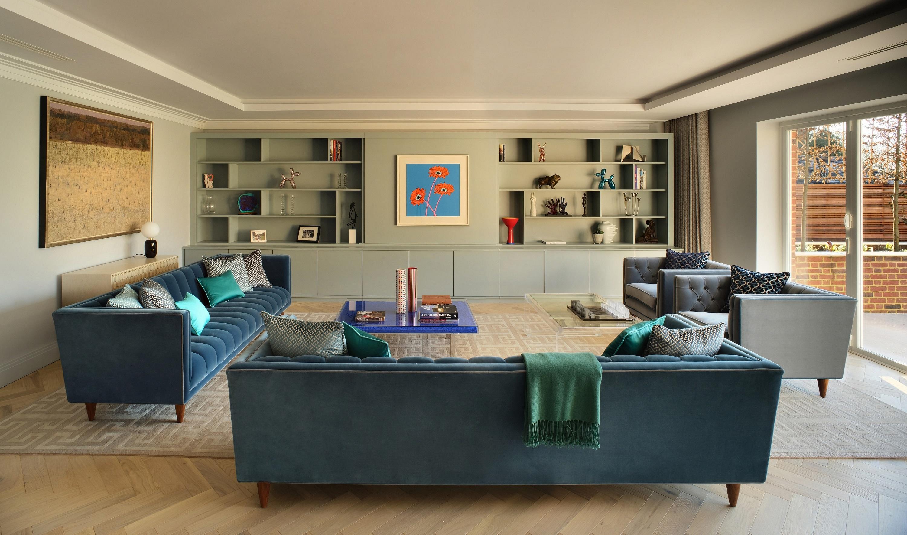 Contemporary Channeled Fleure 3 seater Sofa in Emerald Green Velvet Brass Legs. For Sale 1