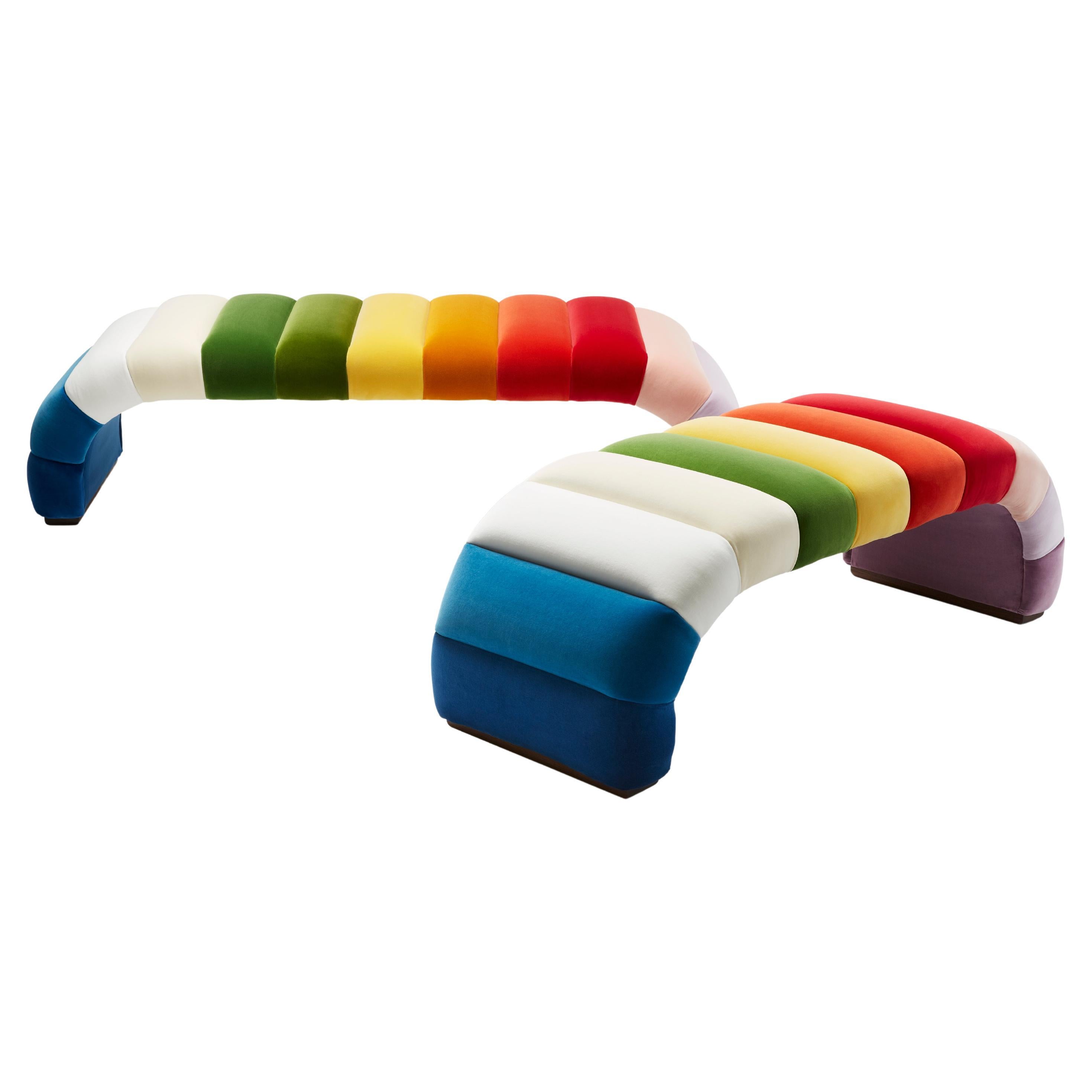 This Special Edition Fleure Bench Midi comes with its exquisitely tailored flutes in 11 different colours. A departure from the signature one-colour looks of the other Stuart Scott pieces, the Laetus benches are a one-of-a-kind, welcomed into our
