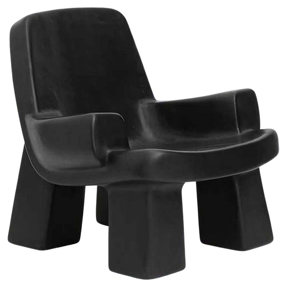 Contemporary Charcoal Fiberglass Armchair, Fudge Chair by Faye Toogood For Sale