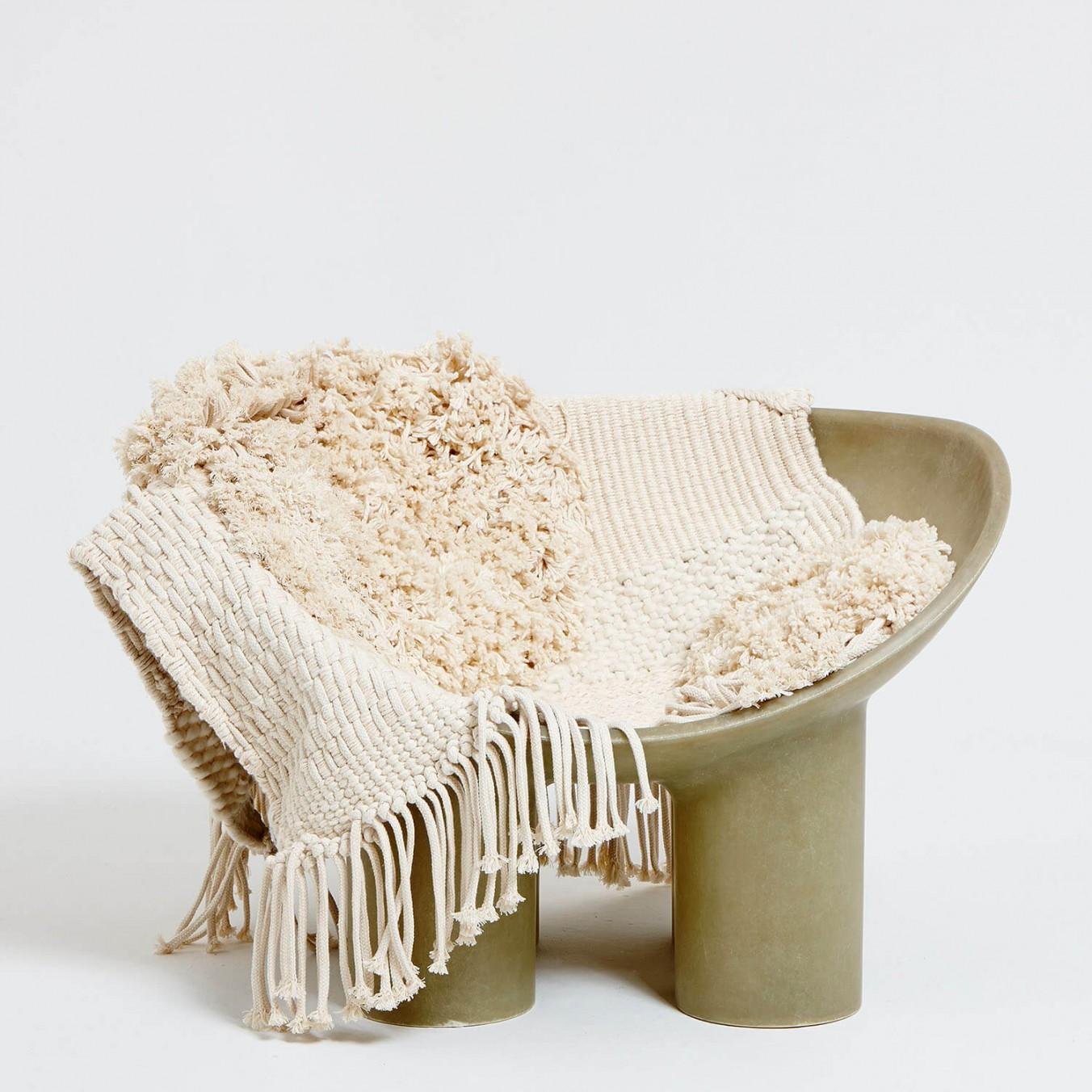 Contemporary Charcoal Fiberglass Chair, Roly-Poly Chair by Faye Toogood 2