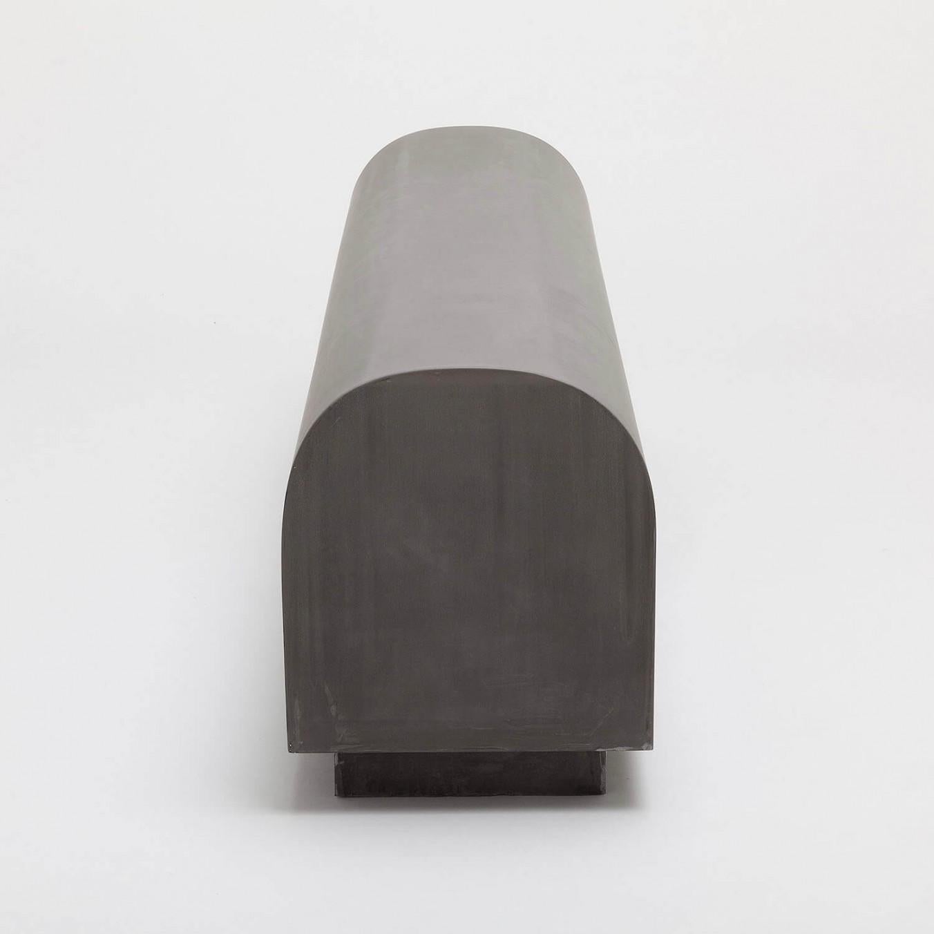 Contemporary plaster bench - chubby bench by Faye Toogood
This is shown in the charcoal plaster finish. 

Design: Faye Toogood
Material: Sealed Reinforced plaster
Available also in chalk, cream or storm finish

A bench, with the reassuring