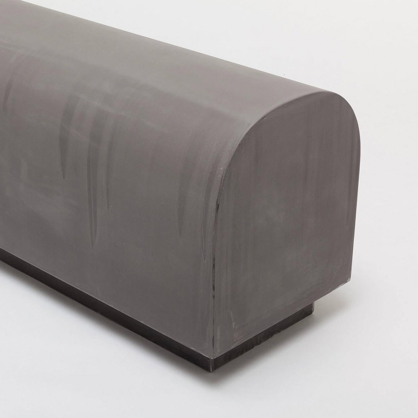 Modern Contemporary Charcoal Plaster Bench, Chubby Bench by Faye Toogood For Sale