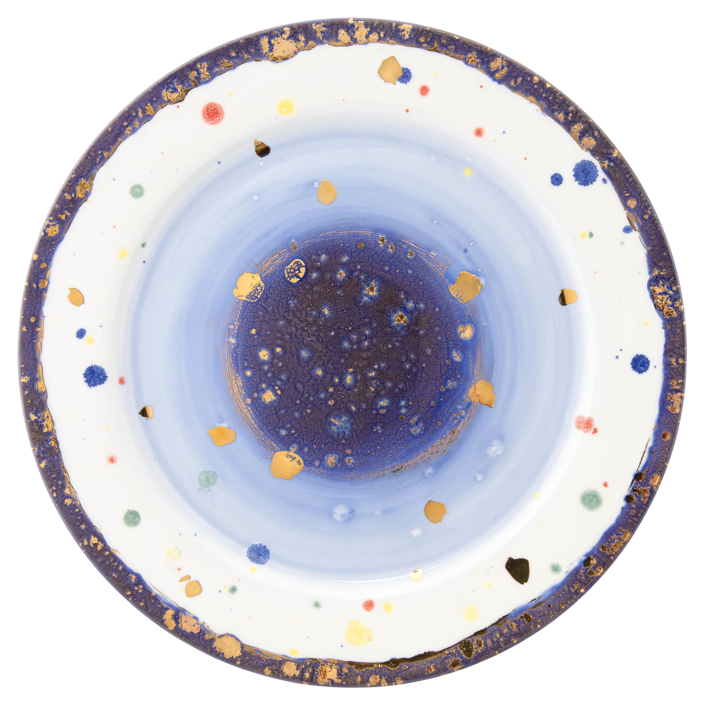 Contemporary Charger Plate Gold Handbemaltes Porzellangeschirr