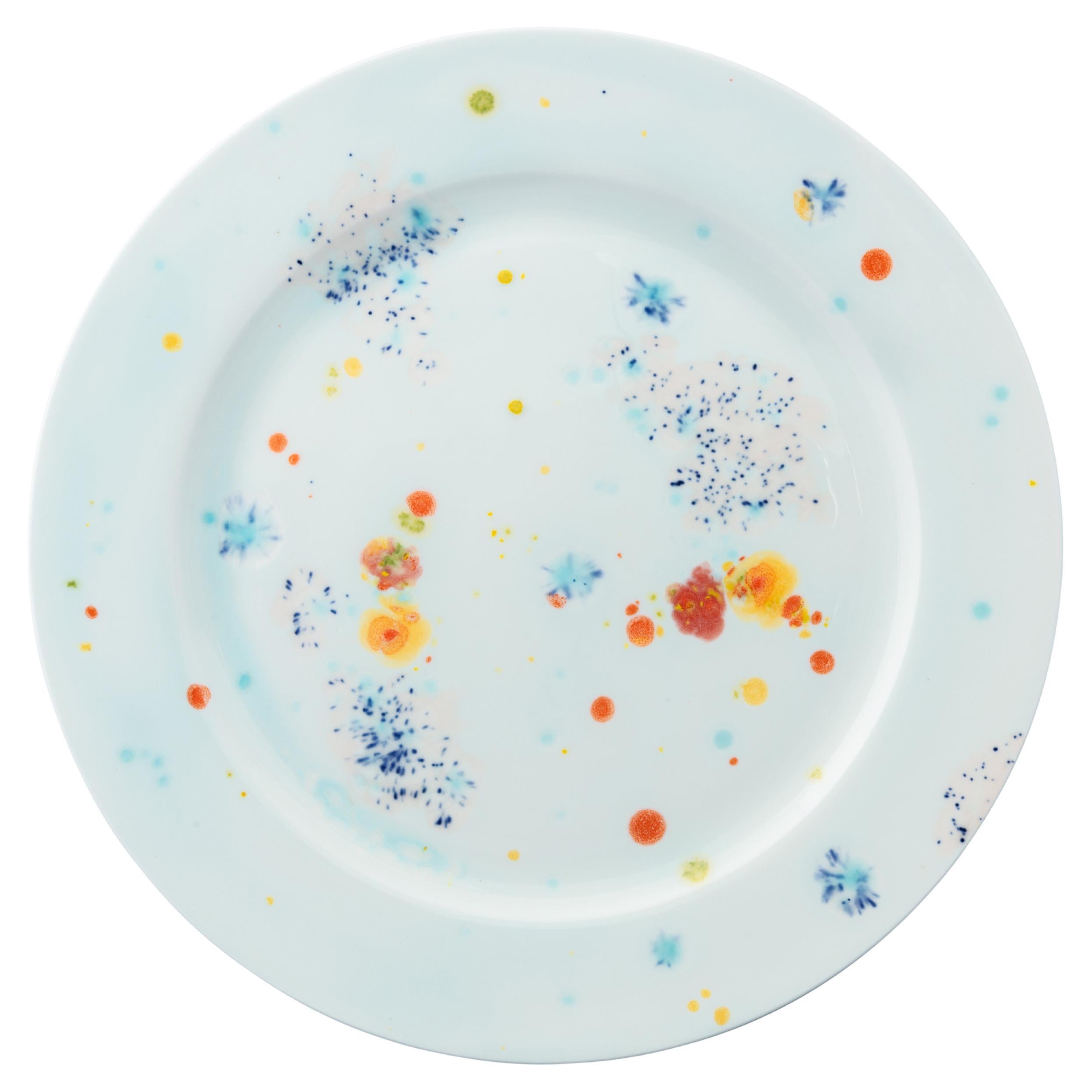 Contemporary Charger Plate Hand Painted Porcelain Tableware For Sale