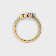 Contemporary Charm Moissanite Ring 925 Sterling Silver Unique Bridal Ring Gift.