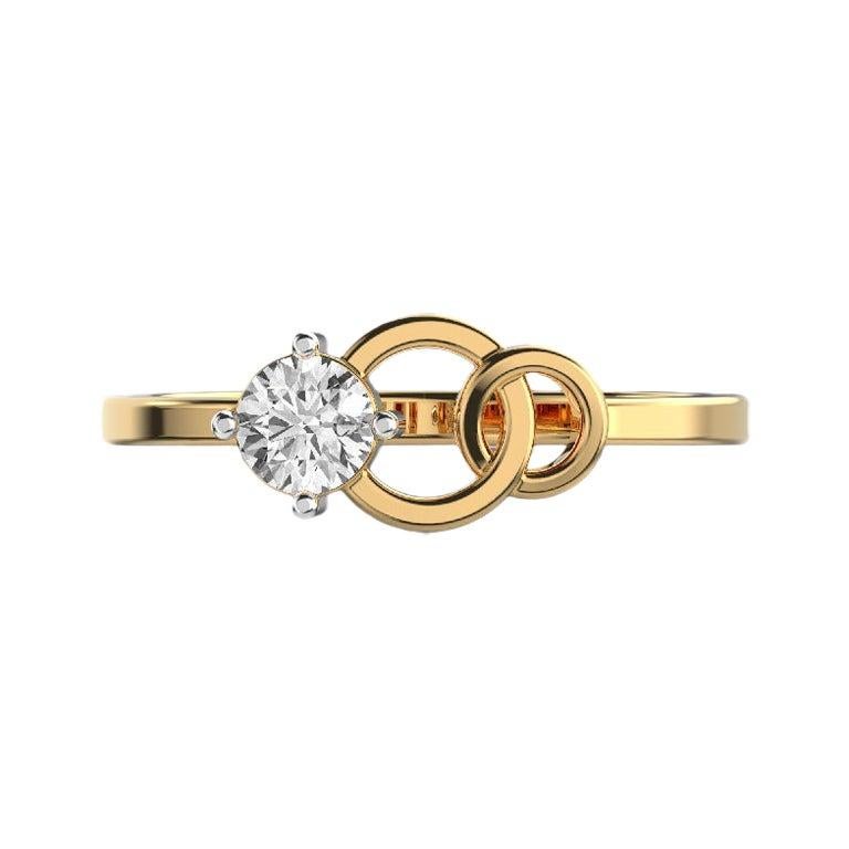 Contemporary Charm Moissanite Ring 925 Sterling Silver Unique Bridal Ring Gift. For Sale