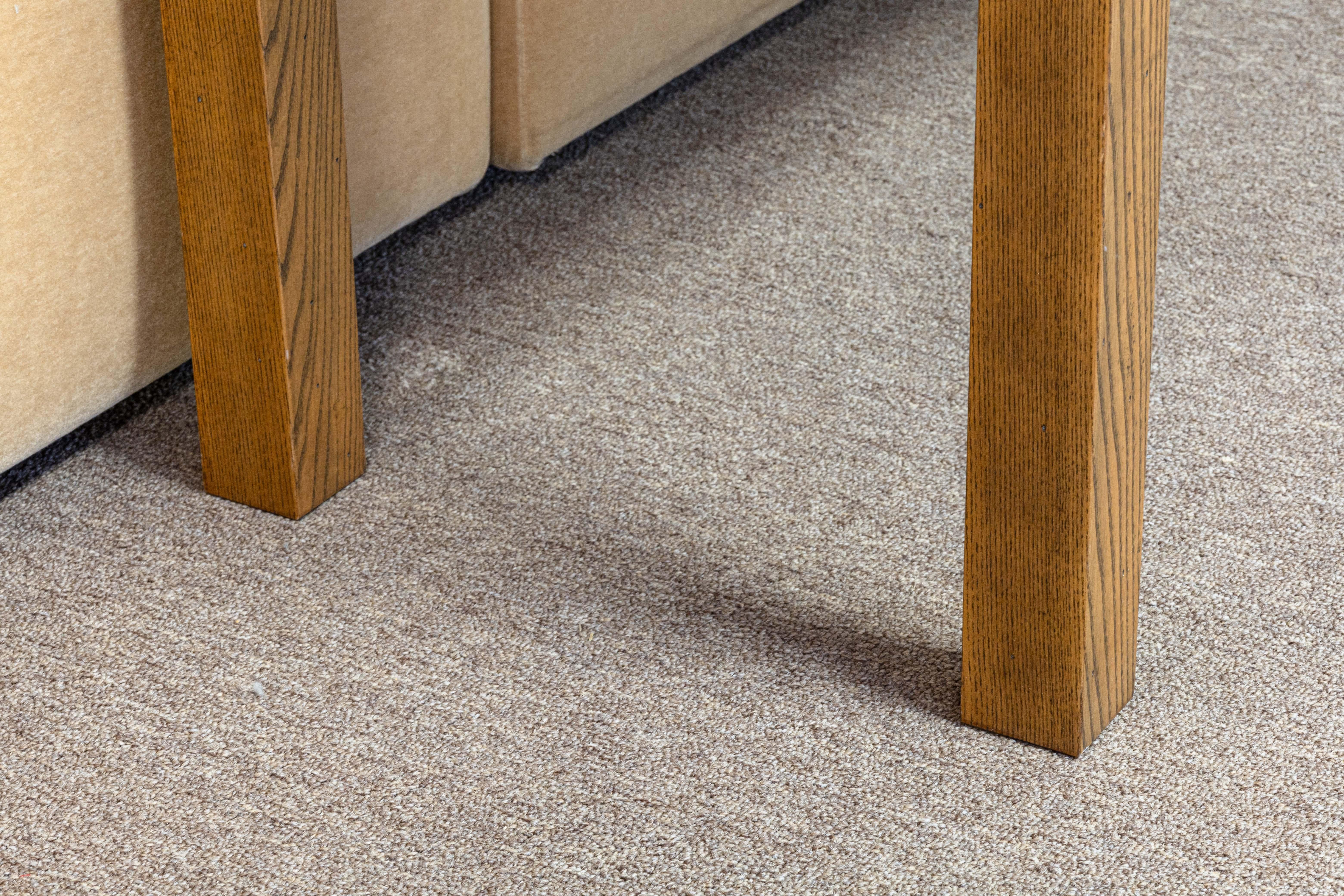 Contemporary Checkered Grain Zebra Wood Handcrafted Console Table In Good Condition In Keego Harbor, MI