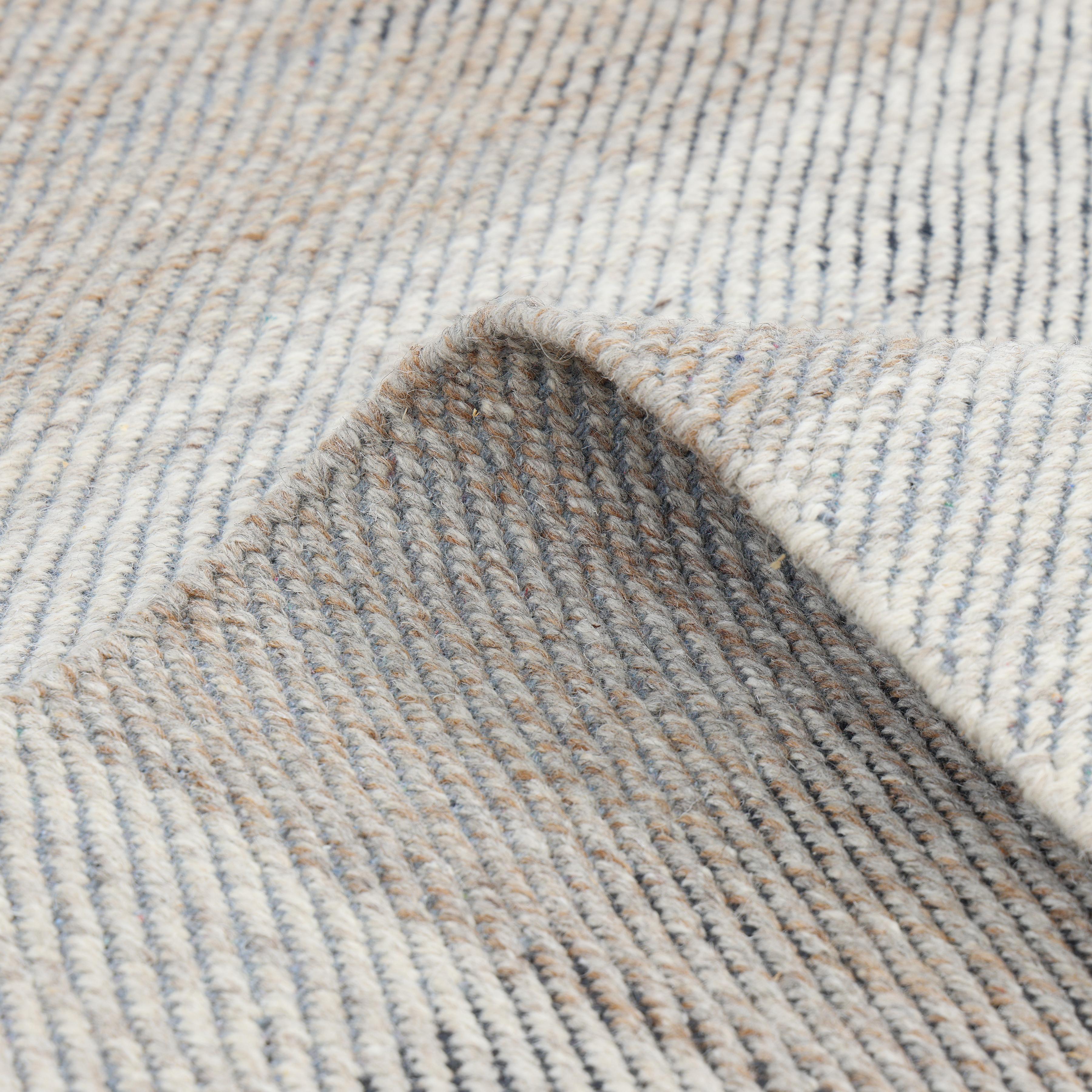 XXIe siècle et contemporain Tapis de sol contemporain à carreaux fait à la main Brown 3' 0