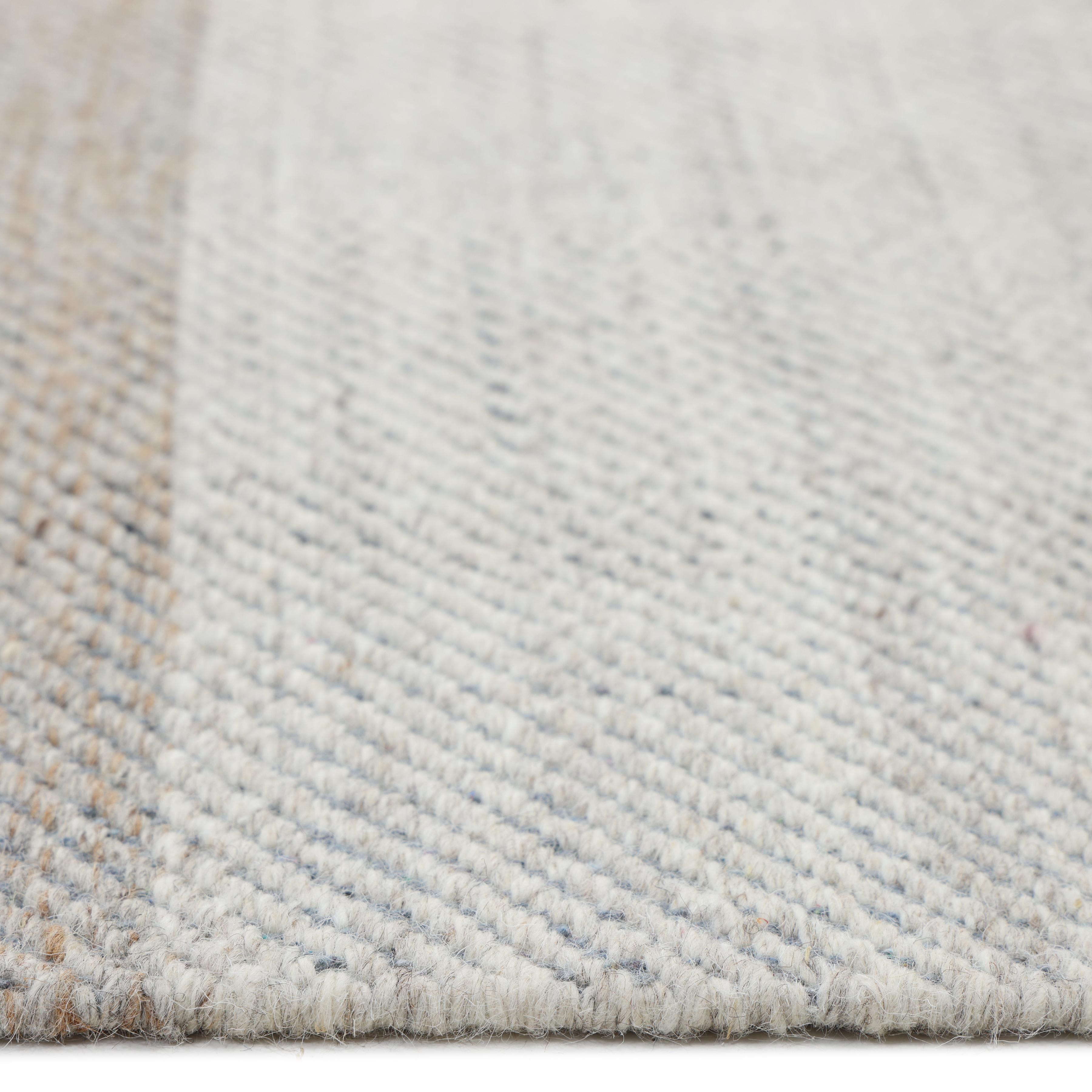 Laine Tapis de sol contemporain à carreaux fait à la main Brown 3' 0