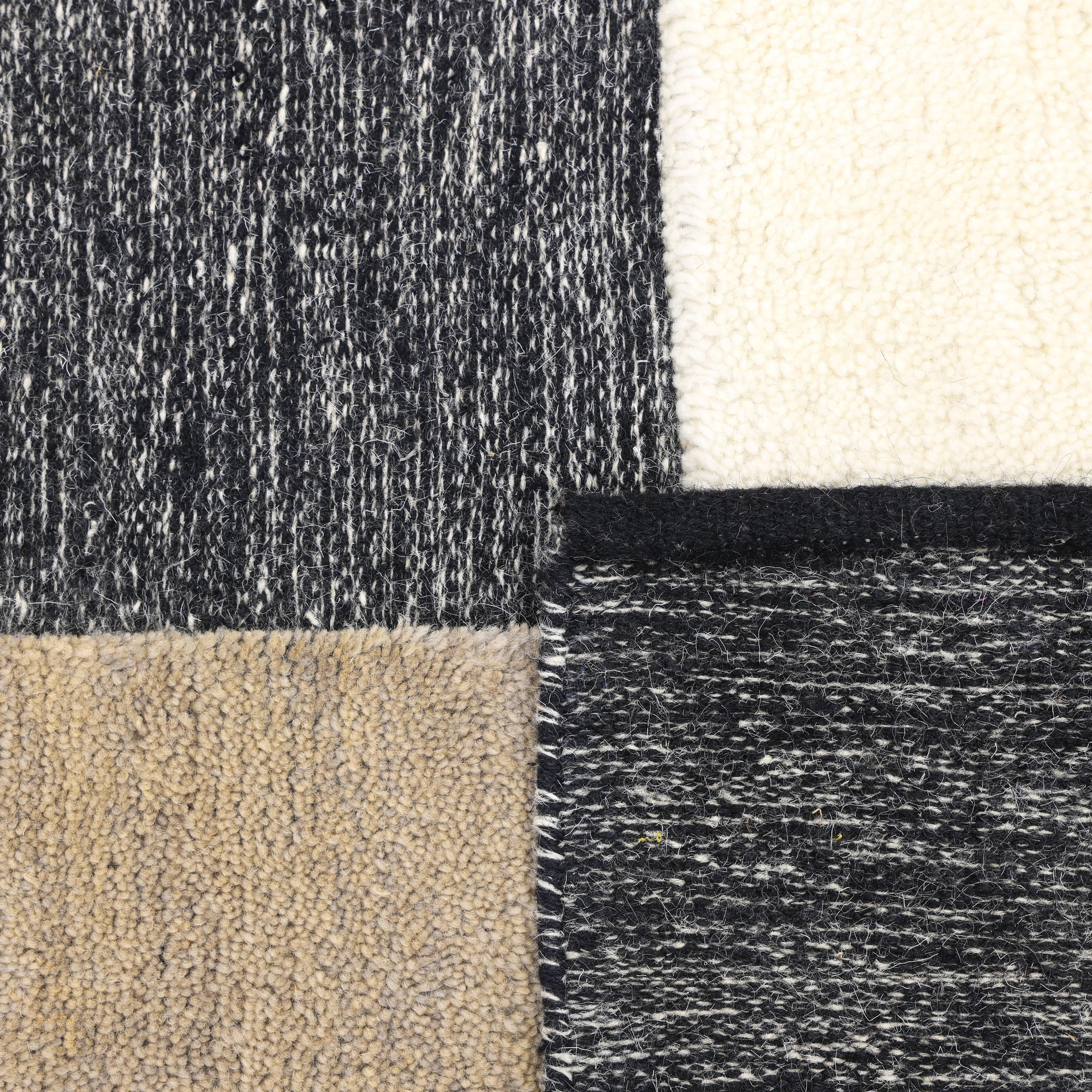 Contemporary Checkered Hand Made Brown Area Rug 9' 0