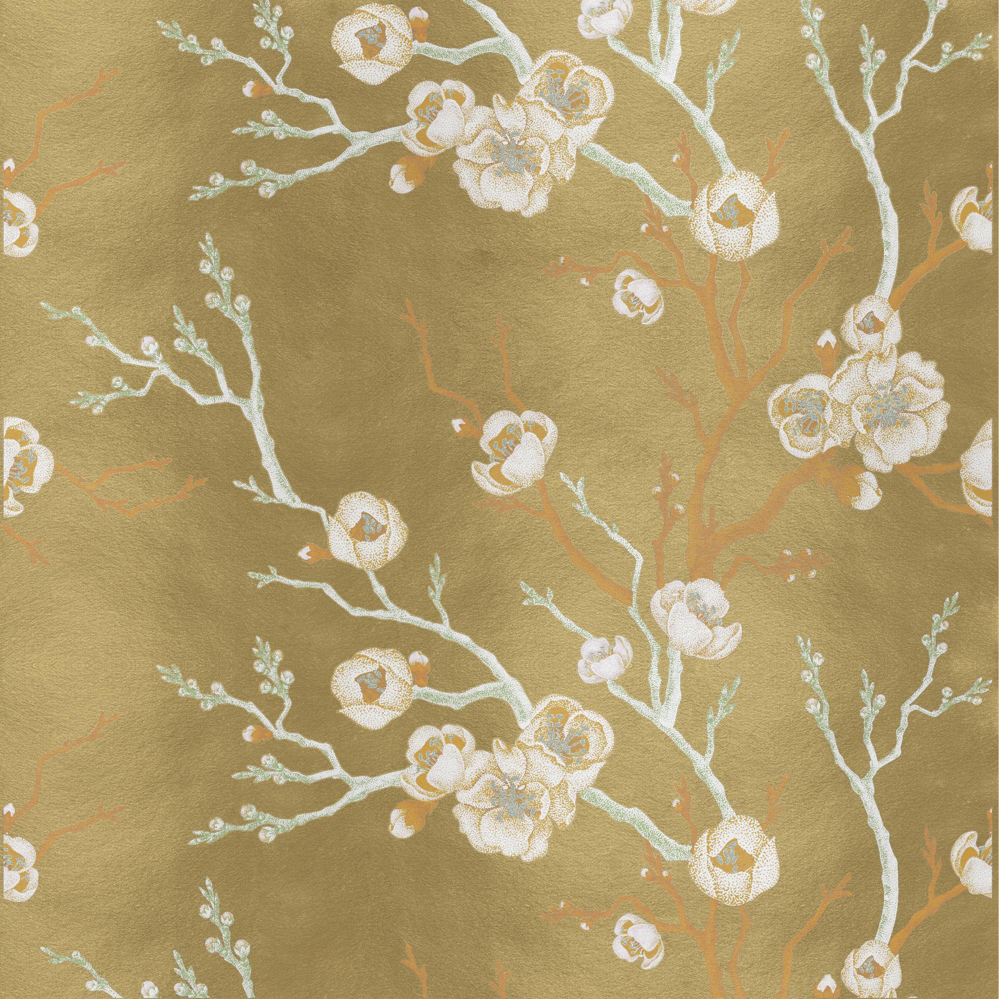Contemporary Cherry Tree Silk Panel In New Condition For Sale In Milano, IT
