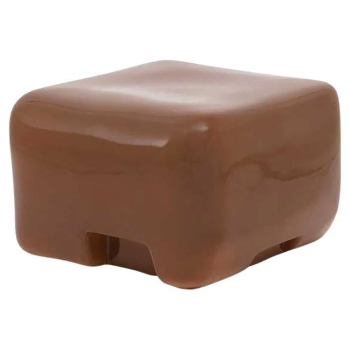 Contemporary chestnut ceramic low side table / stool, Cobble Low by Faye Toogood For Sale