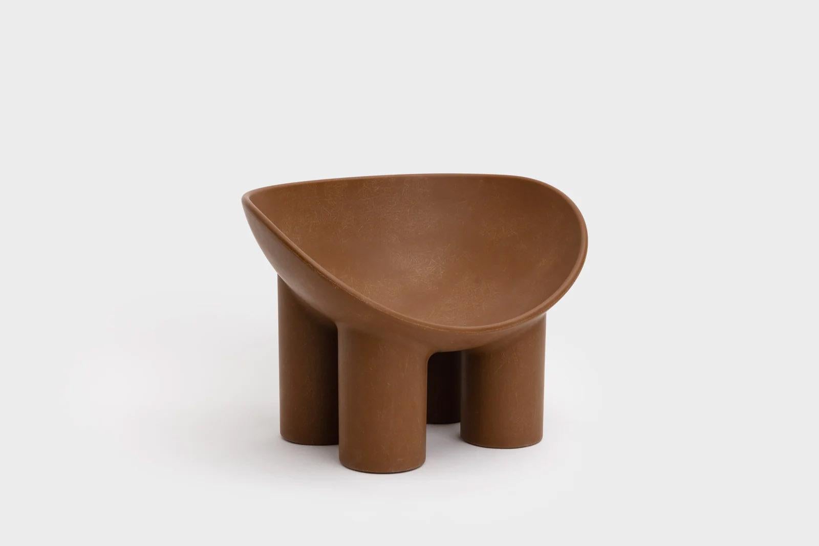 Modern Contemporary Chestnut Fiberglass Chair, Roly-Poly Chair by Faye Toogood For Sale
