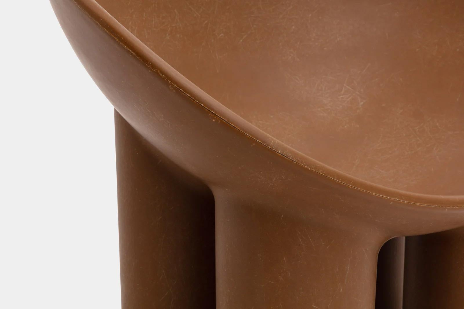 Contemporary Chestnut Fiberglass Chair, Roly-Poly Chair by Faye Toogood In New Condition For Sale In Warsaw, PL