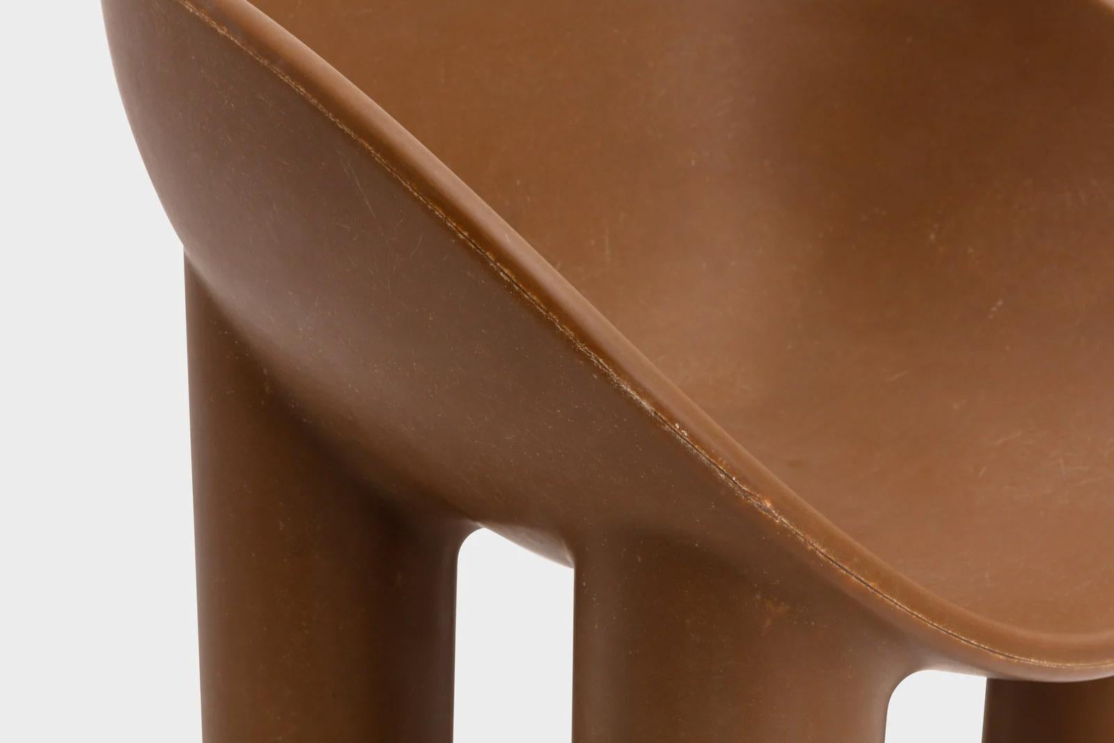 Contemporary Chestnut Fiberglass Chair, Roly-Poly Dining Chair by Faye Toogood In New Condition For Sale In Warsaw, PL