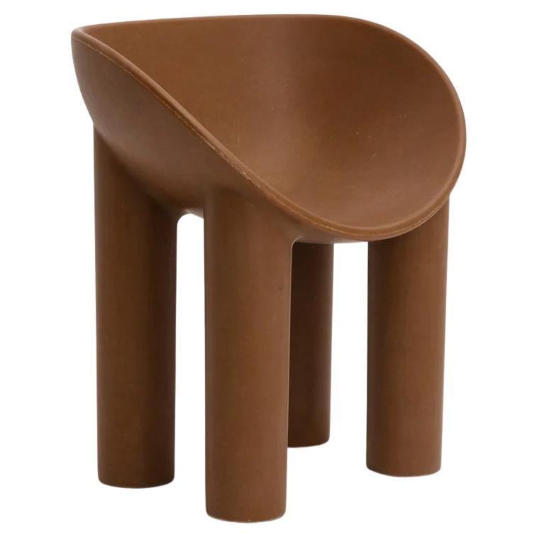 Contemporary Chestnut Fiberglass Chair, Roly-Poly Dining Chair by Faye Toogood For Sale