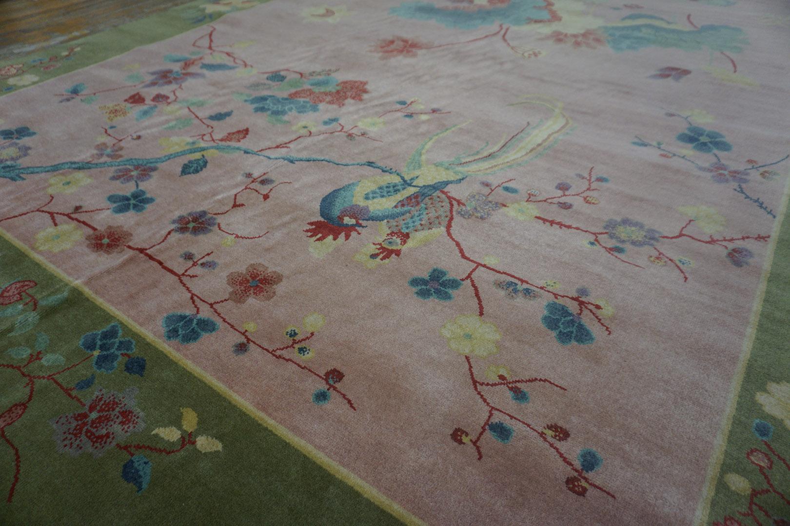 Hand-Knotted Contemporary Chinese Art Deco Style Carpet ( 8'10