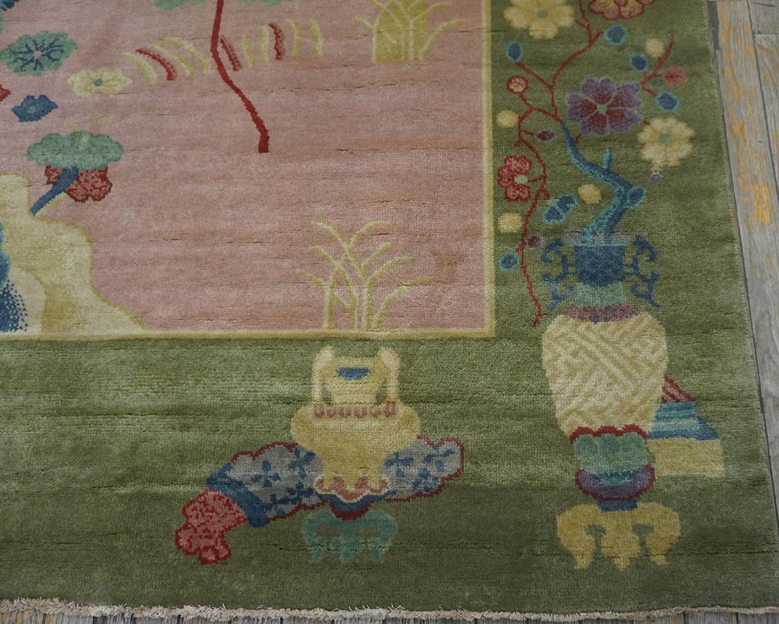 Wool Contemporary Chinese Art Deco Style Carpet ( 8'10