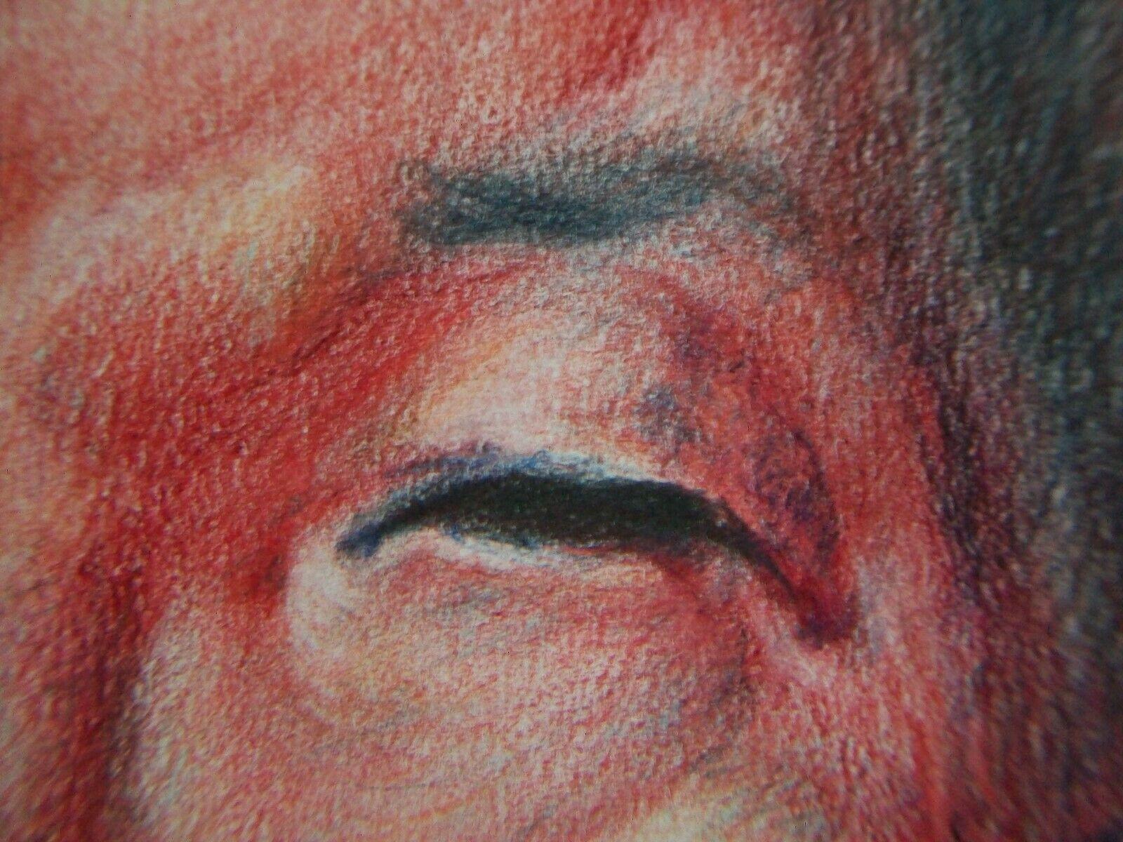 Paper Contemporary Chinese Avant-Garde Colored Pencil Portrait, Signed, Circa 2007 For Sale