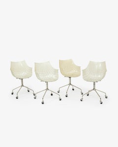 Sedie da scrivania italiane Driade contemporanee in cromo e acrilico