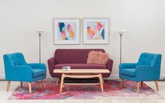 Contemporary Chrome and Frosted Glass Floor Lamp