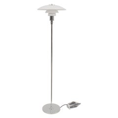 Contemporary Chrome and Frosted Glass Floor Lamp