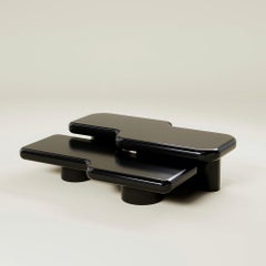 Contemporary Circuit High Gloss Coffee Table Set