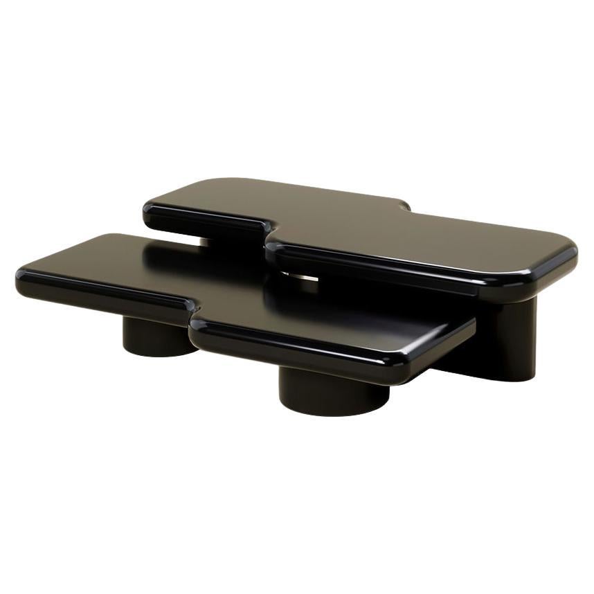 Contemporary Circuit High Gloss Coffee Table Set 