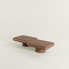 Zeitgenössischer Circuit Couchtisch Nussbaum niedrig