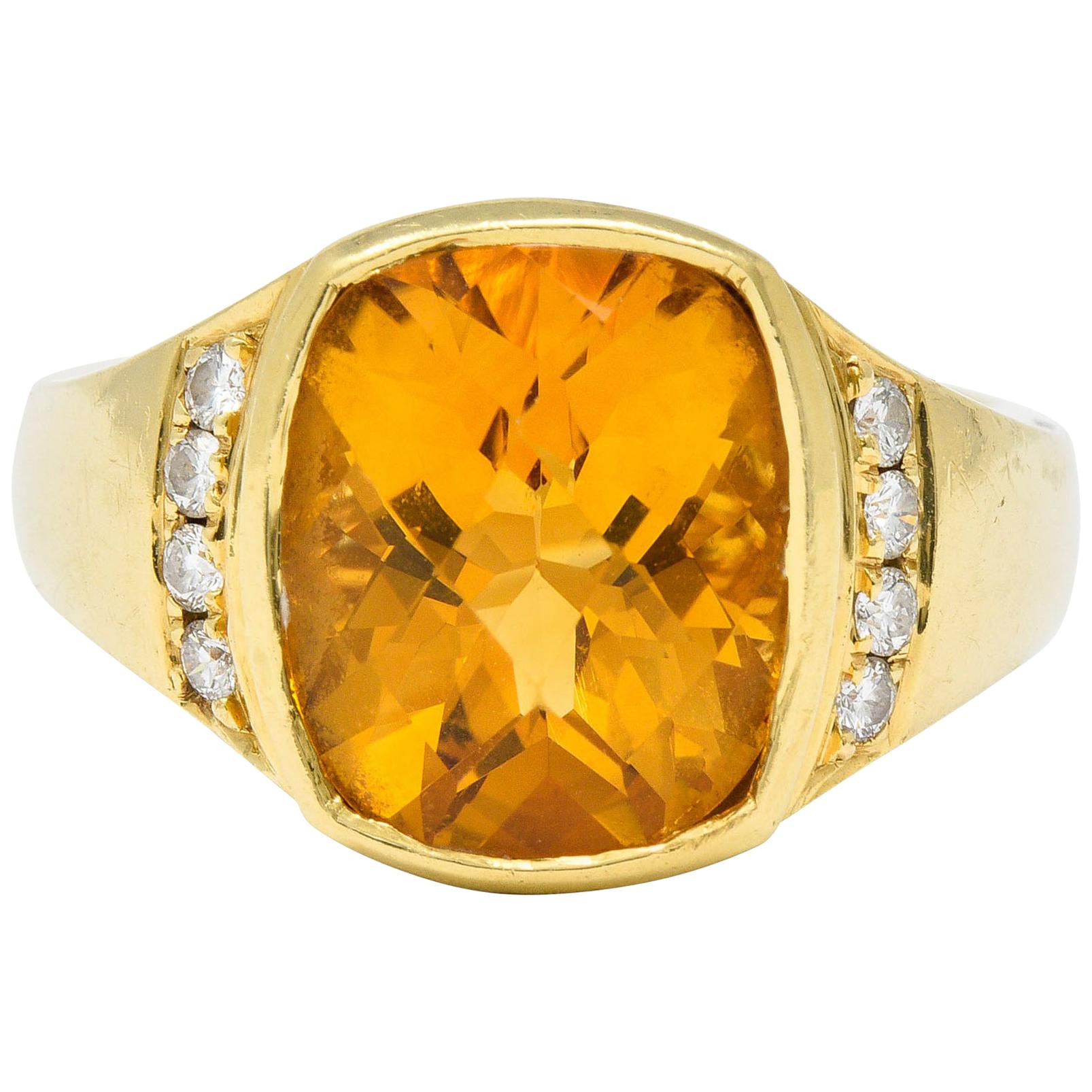 14 Karat Yellow Gold Statement Ring, unique, Contemporary, Luxury Ring