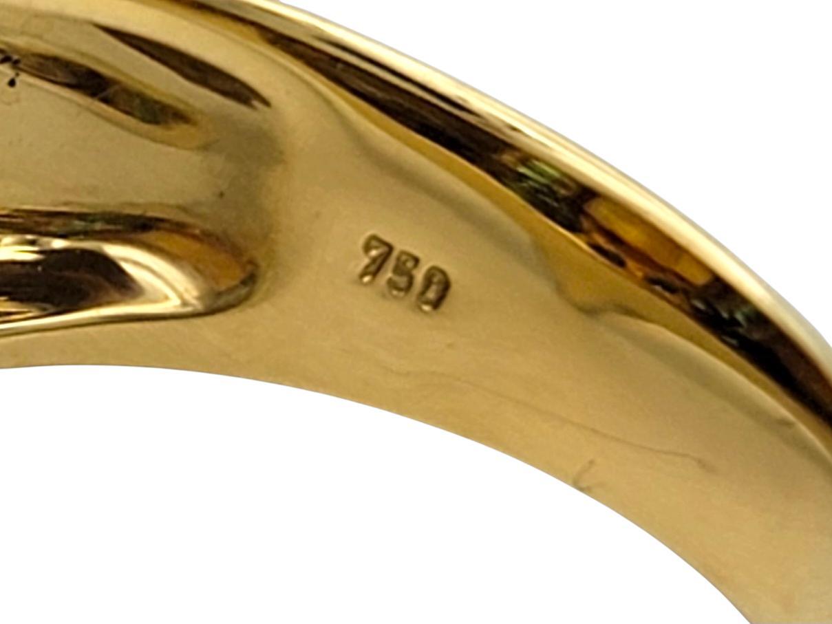 Bague cocktail contemporaine en or jaune 18 carats, citrine, tsavorite et diamant en vente 3