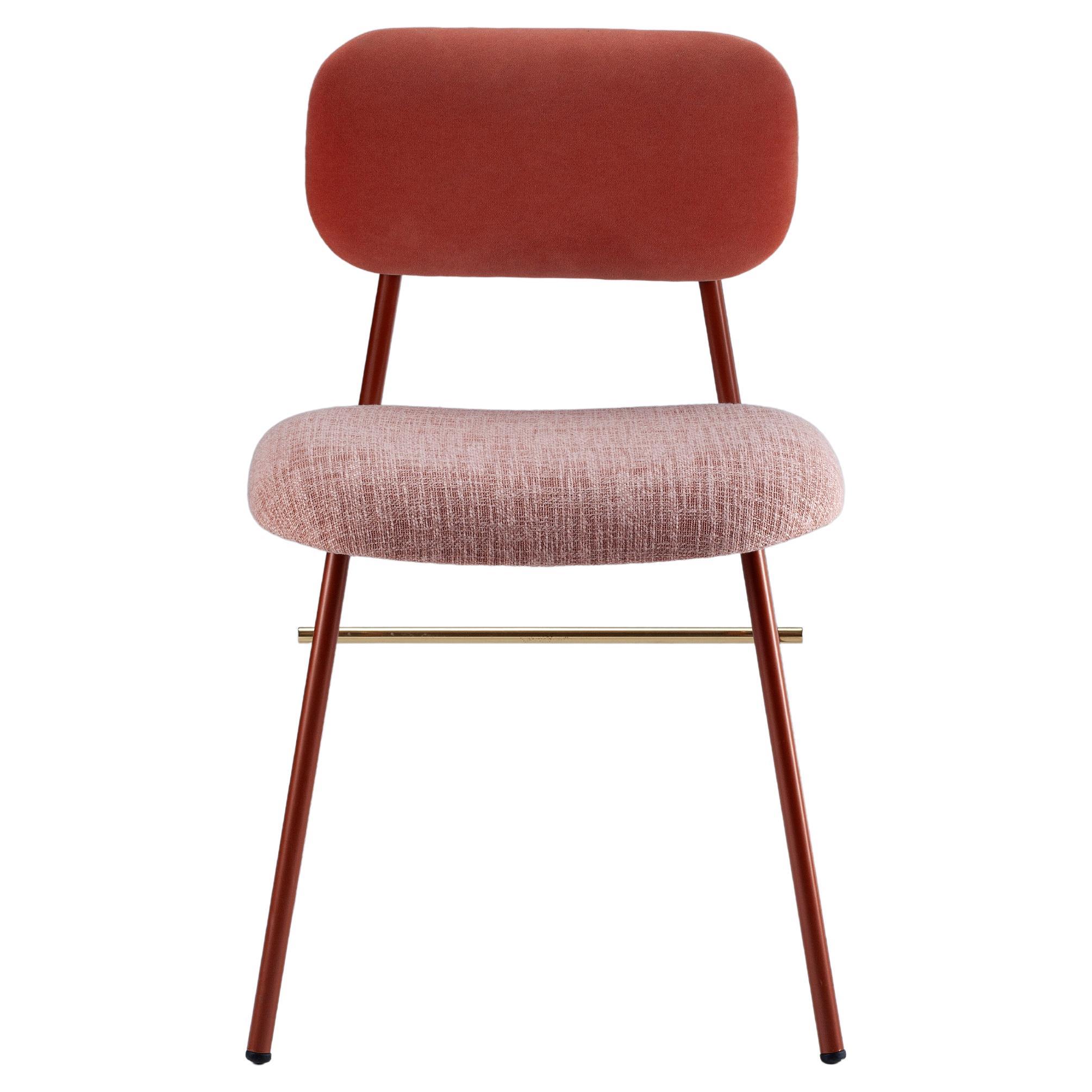 Contemporary Classic Chair Miami, Black, Brass Details
