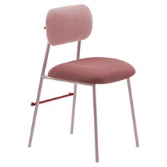 Contemporary Classic Chair Miami, Lilac Structure, Lipstick Details and Blossom