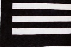 Contemporary Classic Striped Black and White Rug by Doris Leslie Blau