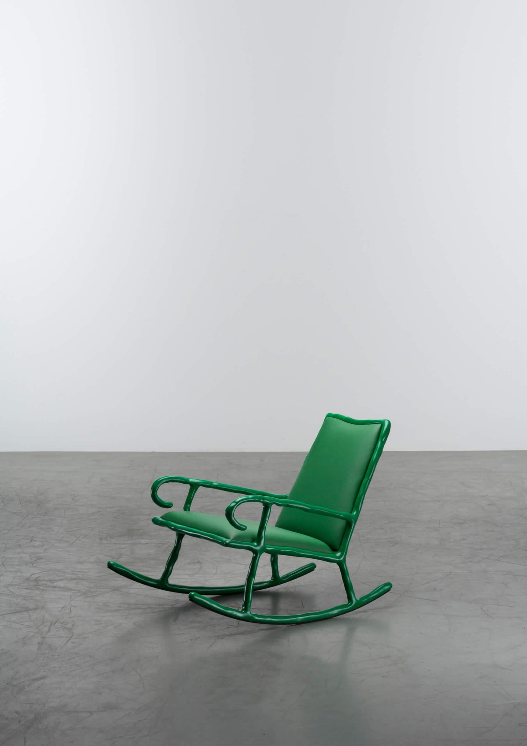 Néerlandais Fauteuil à bascule contemporain en argile de Maarten Baas en vente