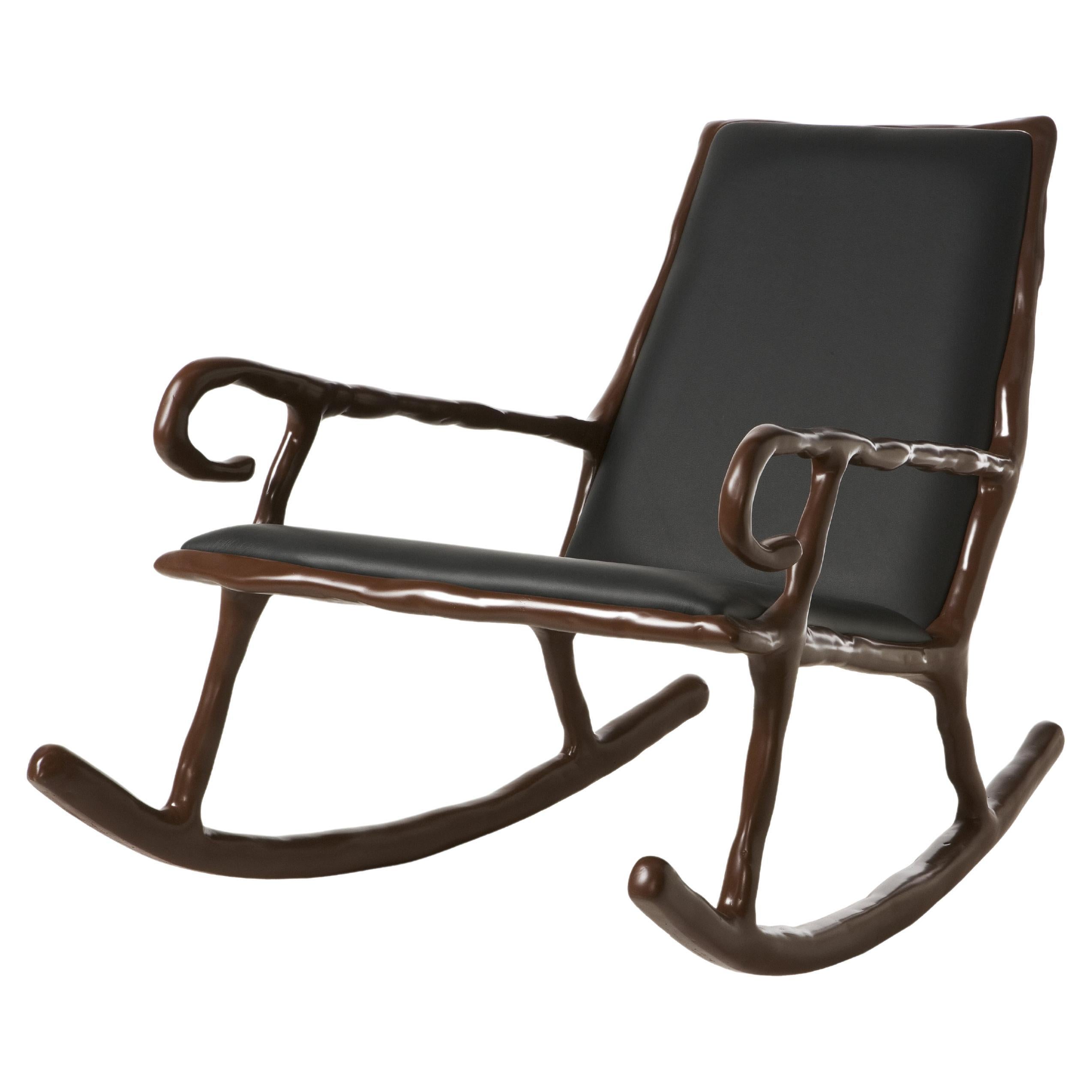 Fauteuil à bascule contemporain en argile de Maarten Baas en vente