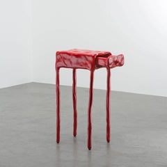 Tavolo contemporaneo in argilla con cassetto di Maarten Baas