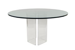 Contemporary Klarglas-Esstisch