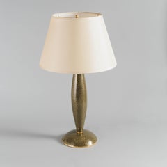 Contemporary Cloisonné Baluster Lamp in Moss by Robert Kuo, Limited Edition