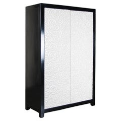Contemporary Cloud Armoire in Cream Lacquer by Robert Kuo