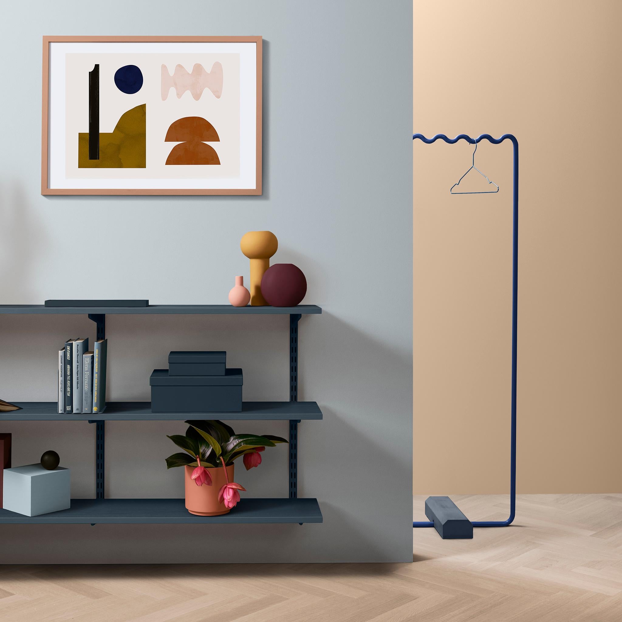 Contemporary Coat/Clothes Rack Small in Blue by Erik Olovsson In New Condition For Sale In Stockholm, SE