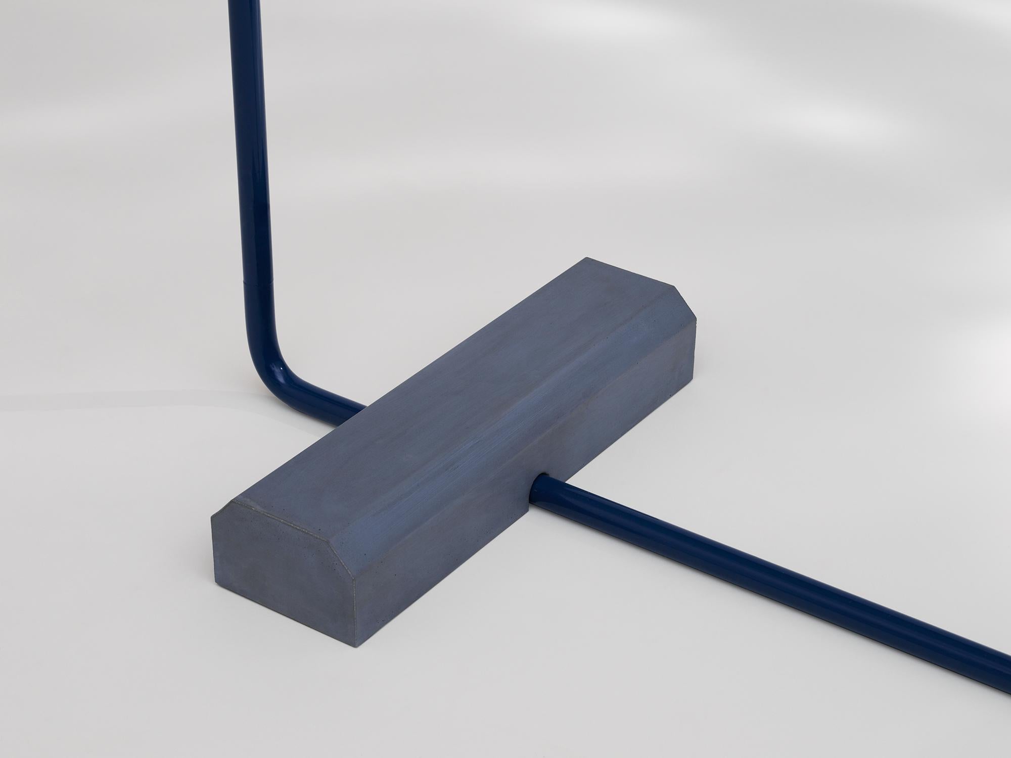 Aluminum Contemporary Coat/Clothes Rack Small in Blue by Erik Olovsson For Sale
