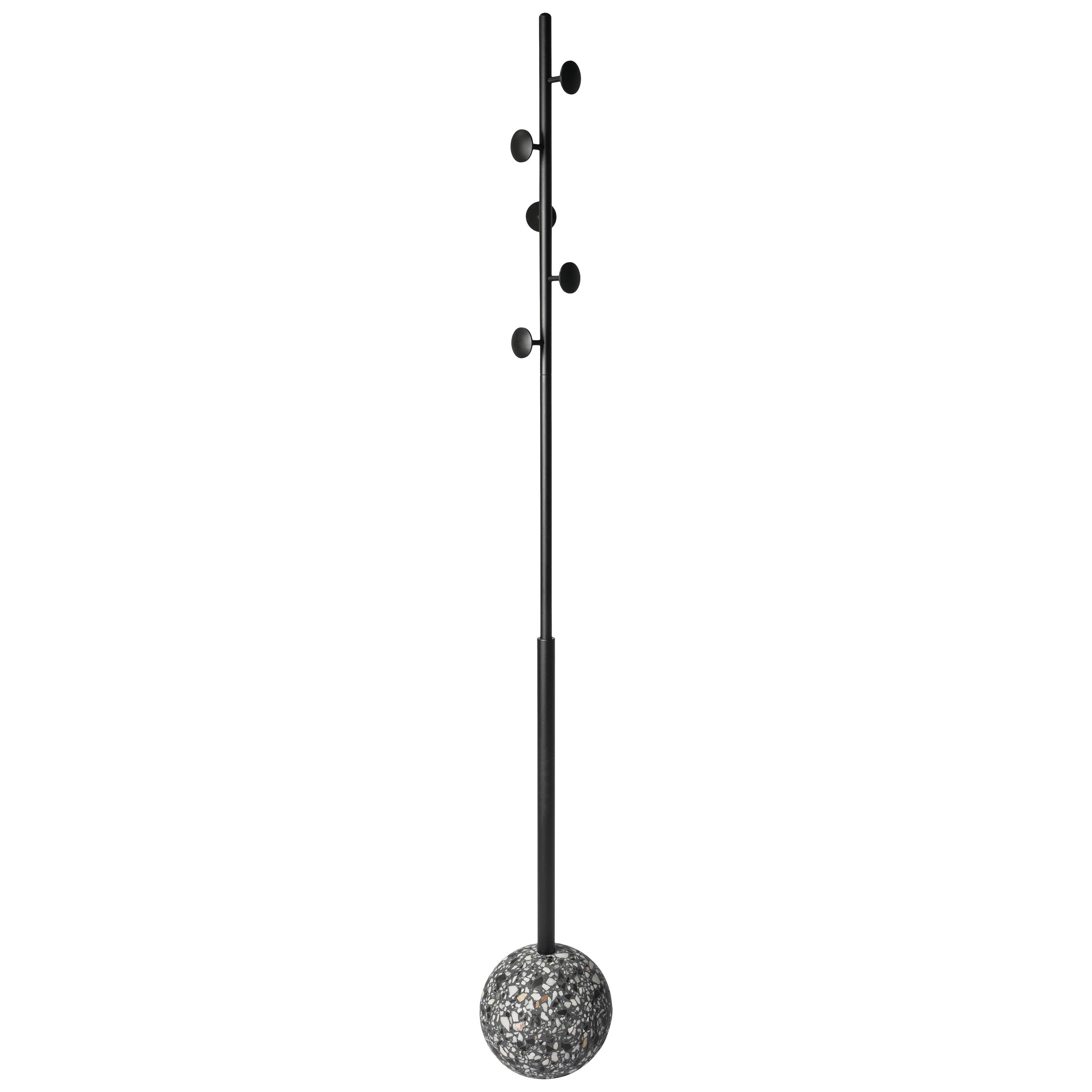 Appendiabiti contemporaneo '8' in Terrazzo Nero