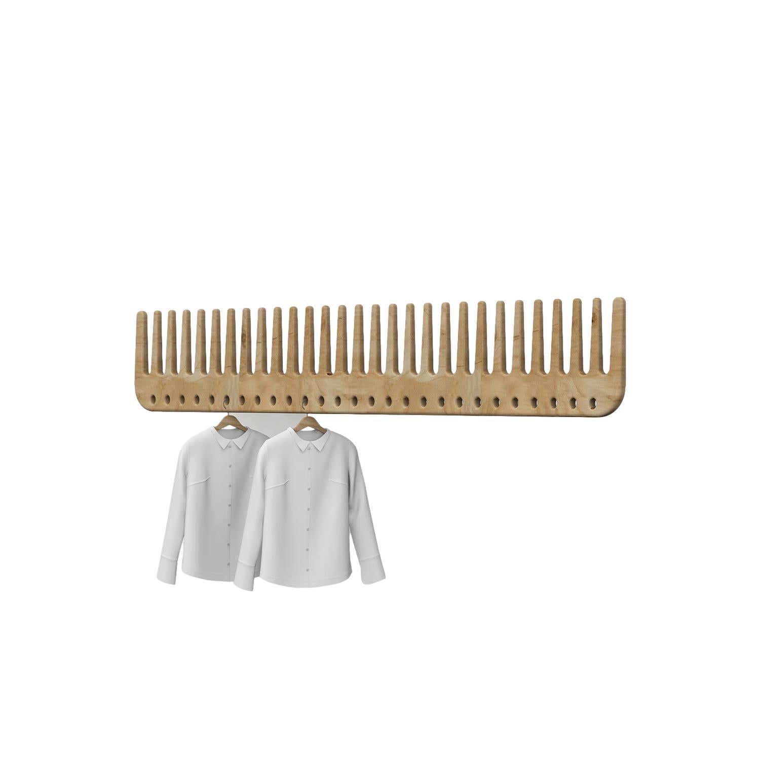 Art Deco Contemporary Coat Rack Crafted from Solid Scented Cedar Wood For Sale